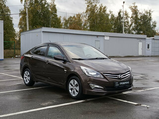 2014 Hyundai Solaris I Рестайлинг, коричневый, 967000 рублей, вид 3