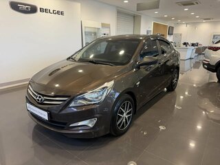 2014 Hyundai Solaris I Рестайлинг, коричневый, 859000 рублей, вид 1