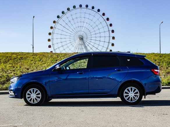 2021 Lada (ВАЗ) Vesta SW I, синий, 1150000 рублей - вид 6