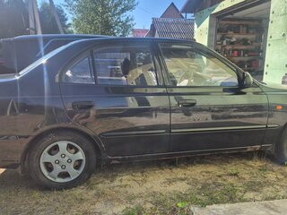 2006 Hyundai Accent ТагАЗ II, чёрный, 400000 рублей, вид 3
