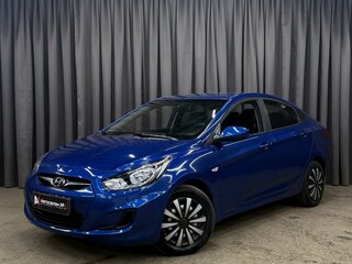 2014 Hyundai Solaris I, синий, 649777 рублей, вид 1