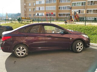 2013 Hyundai Solaris I, фиолетовый, 650000 рублей, вид 2