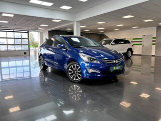 2015 Hyundai Solaris I Рестайлинг, синий, 890000 рублей, вид 5