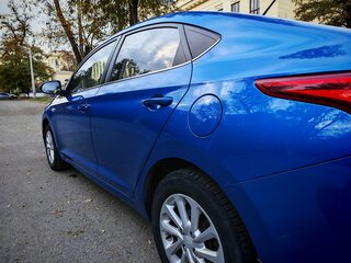 2017 Hyundai Solaris II, синий, 1450000 рублей, вид 4