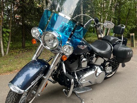 2008 Harley-Davidson Softail Deluxe, синий, 799000 рублей, вид 1