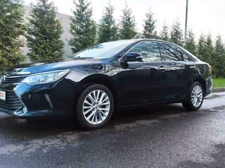 2015 Toyota Camry VII (XV50) Рестайлинг, чёрный, 2175000 рублей, вид 3