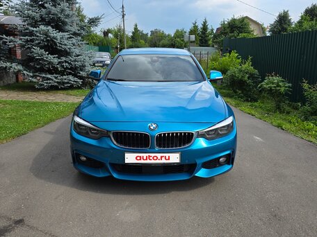 2018 BMW 4 серии Gran Coupe 440i xDrive F32/F33/F36 Рестайлинг, синий, 2900000 рублей, вид 2