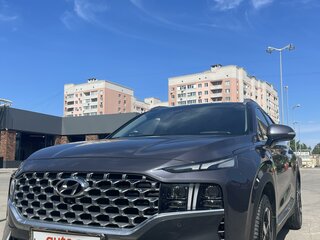 2021 Hyundai Santa Fe IV Рестайлинг, синий, 4550000 рублей, вид 3