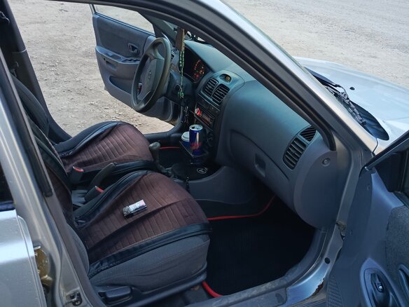 2008 Hyundai Accent ТагАЗ II, серебристый, 270000 рублей - вид 3