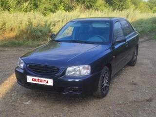 2006 Hyundai Accent ТагАЗ II, чёрный, 475000 рублей, вид 1