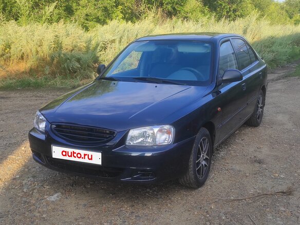 2006 Hyundai Accent ТагАЗ II, чёрный, 475000 рублей