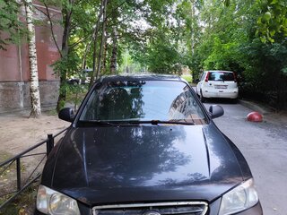 2006 Hyundai Accent ТагАЗ II, чёрный, 350000 рублей, вид 2
