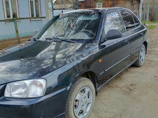 2007 Hyundai Accent ТагАЗ II, чёрный, 375000 рублей, вид 1