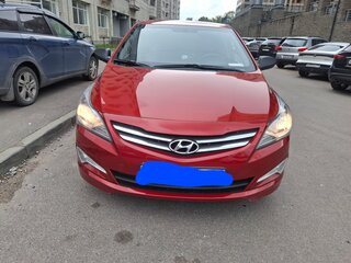 2014 Hyundai Solaris I Рестайлинг, красный, 950000 рублей, вид 1