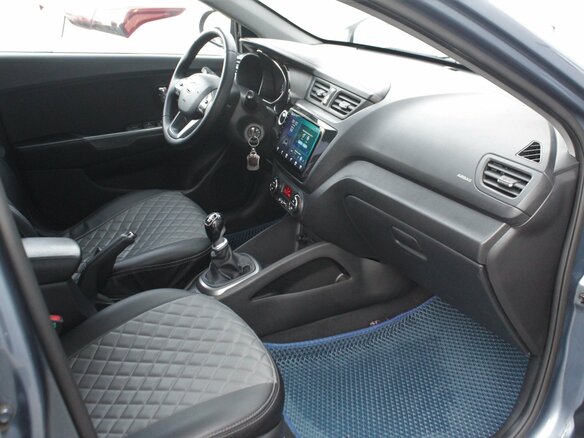 2013 Kia Rio 5-speed III, голубой, 890000 рублей - вид 4