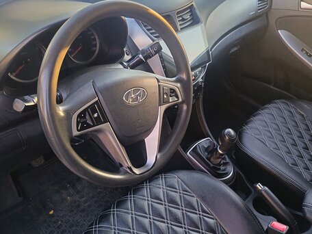 2015 Hyundai Solaris I Рестайлинг, белый, 720000 рублей, вид 4
