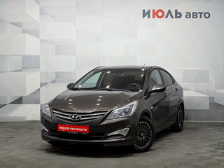 2015 Hyundai Solaris I Рестайлинг, коричневый, 990000 рублей, вид 1