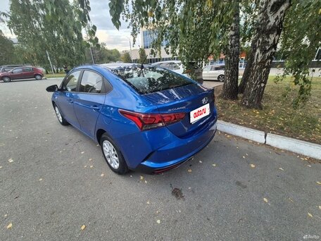 2021 Hyundai Solaris II Рестайлинг, синий, 1177777 рублей, вид 4