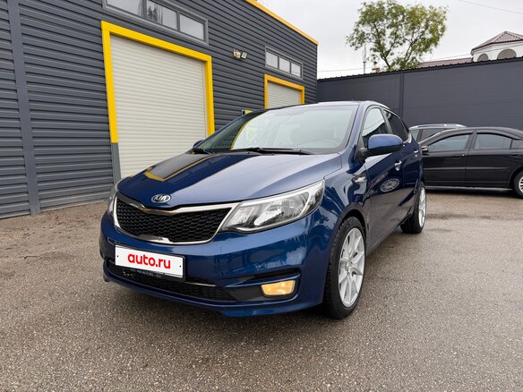 2016 Kia Rio III Рестайлинг, синий, 890000 рублей - вид 3