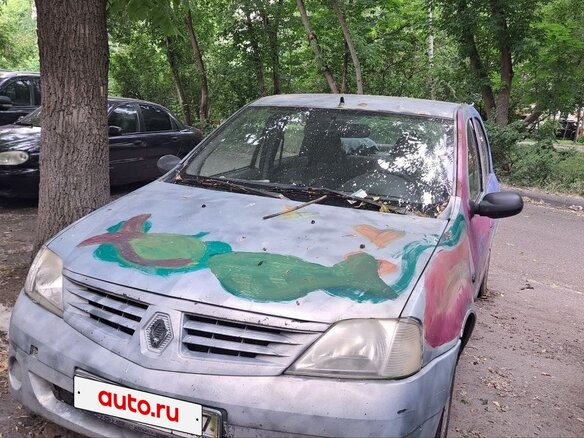 2007 Renault Logan I, серый, 110000 рублей - вид 1