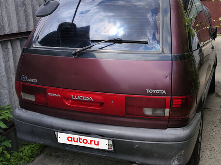 1992 Toyota Estima Lucida I, красный, 350000 рублей, вид 2
