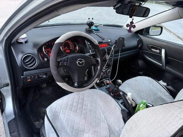 2006 Mazda 6 I (GG) Рестайлинг, серебристый, 510000 рублей - вид 9
