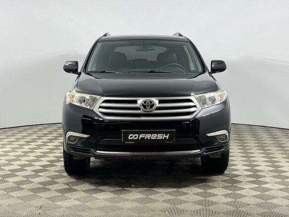 2012 Toyota Highlander II (XU40) Рестайлинг, чёрный - вид 2