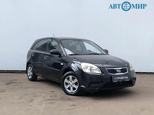 2011 Kia Rio II Рестайлинг, чёрный - вид 2