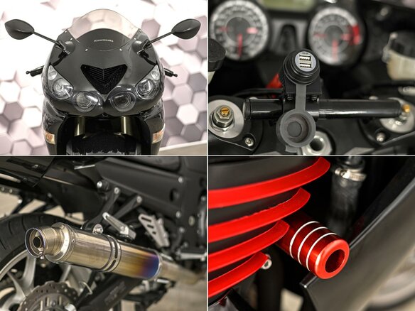 2006 Kawasaki ZZR 1400, чёрный - вид 9
