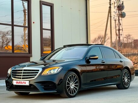 2019 Mercedes-Benz S-Класс 450 Long VI (W222, C217) Рестайлинг, чёрный, 5000000 рублей, вид 1
