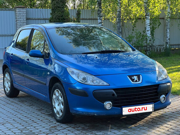 2007 Peugeot 307 I Рестайлинг, синий, 300000 рублей