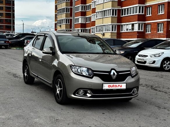 2014 Renault Logan II, бежевый - вид 3