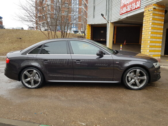 2014 Audi A4 IV (B8) Рестайлинг, серый - вид 1