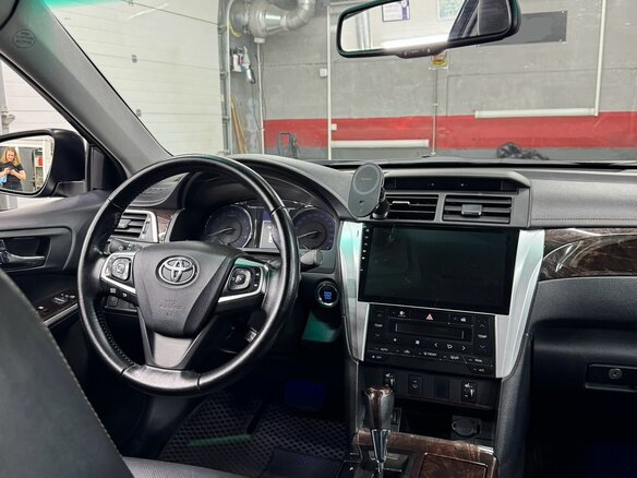 2015 Toyota Camry VII (XV50) Рестайлинг, чёрный - вид 12