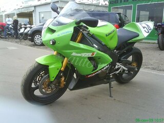 2003 Kawasaki ZX-6 Ninja, зелёный, 525000 рублей, вид 3