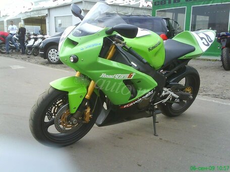 2003 Kawasaki ZX-6 Ninja, зелёный, 525000 рублей, вид 3