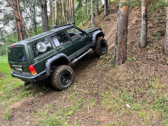 1997 Jeep Cherokee II (XJ) Рестайлинг, зелёный - вид 6
