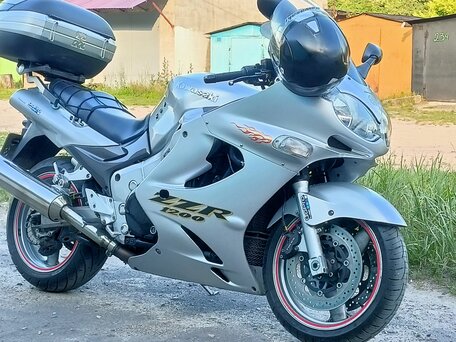 2002 Kawasaki ZZR 1200, серый, 363024 рублей, вид 1
