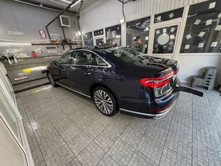 2019 Audi A8 Long 55 TFSI IV (D5), синий, 3980000 рублей, вид 2