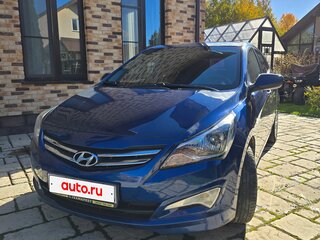 2014 Hyundai Solaris I Рестайлинг, синий, 850000 рублей, вид 2