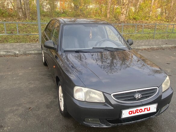 2007 Hyundai Accent ТагАЗ II, чёрный, 330000 рублей - вид 4