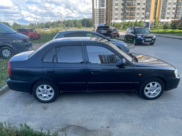 2007 Hyundai Accent ТагАЗ II, чёрный - вид 6