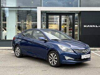 2014 Hyundai Solaris I Рестайлинг, синий, 899000 рублей, вид 3