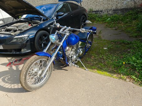 2002 Yamaha XVS400 Drag Star, синий, 470000 рублей, вид 2