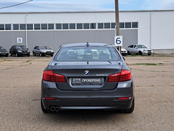 2015 BMW 5 серии 520d VI (F10/F11/F07) Рестайлинг, серый, 1565000 рублей - вид 4