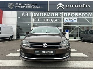 2016 Volkswagen Polo V Рестайлинг, коричневый, 1090000 рублей, вид 2