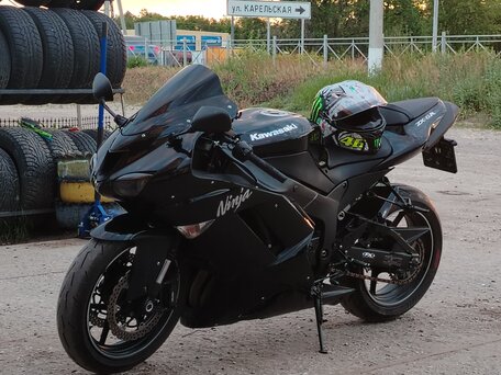 2008 Kawasaki ZX-6 Ninja, чёрный, 650000 рублей, вид 4