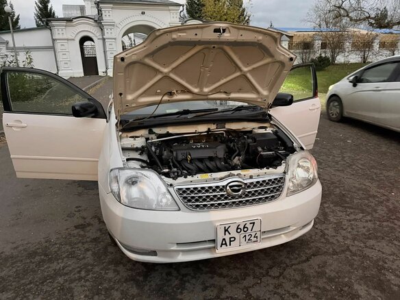 2001 Toyota Corolla Fielder IX (E120, E130), белый, 499900 рублей - вид 1