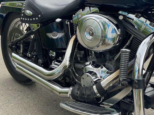 2000 Harley-Davidson Softail Standard, синий, 620000 рублей - вид 9