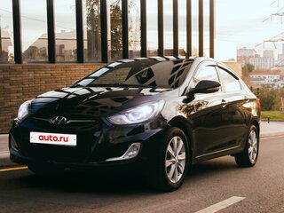 2012 Hyundai Solaris I, чёрный, 820000 рублей, вид 3